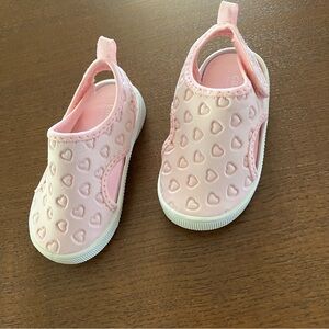 Light Pink Heart Pattern Toddler Water Shoes